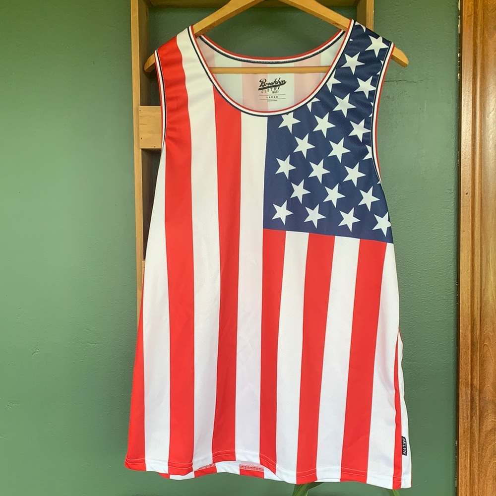 Men’s Large Brooklyn Cloth American flag jersey